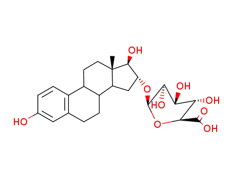 Molecular Structure of 16134-35-3 (b-D-Glucopyranosiduronic acid, (16b,17b)-3,17-dihydroxyestra-1,3,5(10)-trien-16-yl (9CI))