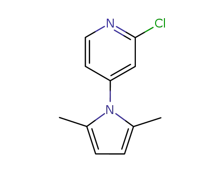 Molecular Structure of 638352-65-5 (1-(2-chloropyridin-4-yl)-2,5-dimethyl-1H-pyrrole)