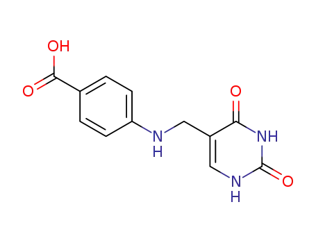 Molecular Structure of 16202-53-2 (4-{[(2,4-dioxo-1,2,3,4-tetrahydropyrimidin-5-yl)methyl]amino}benzoic acid)