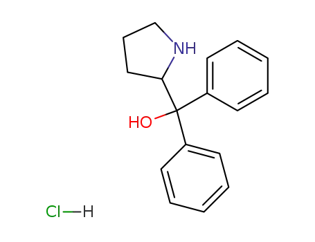 Molecular Structure of 16226-54-3 (2-PyrrolidineMethanol, a,a-diphenyl-, hydrochloride)