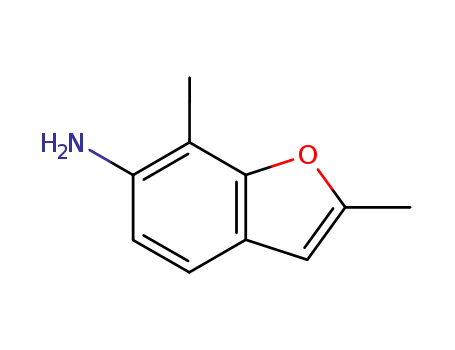Molecular Structure of 187267-90-9 (6-Benzofuranamine,  2,7-dimethyl-)