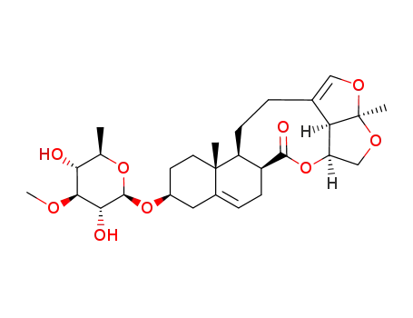 Molecular Structure of 82001-46-5 (glaucogenin-C 3-O-β-D-thevetopyranoside)