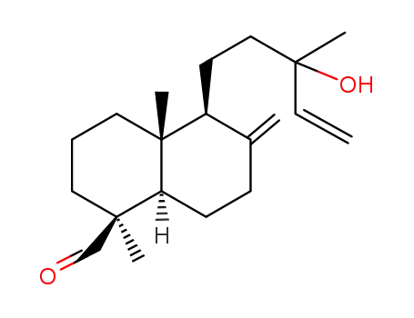 Molecular Structure of 1857-21-2 (13-Hydroxylabda-8(17),14-diene-19-one)