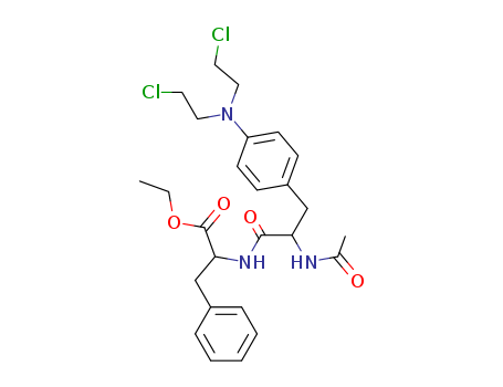 Alanine,N-[N-acetyl-3-[p-[bis(2-chloroethyl)amino]phenyl]-DL-alanyl]-3-phenyl-, ethylester, DL- (8CI) cas  1620-25-3