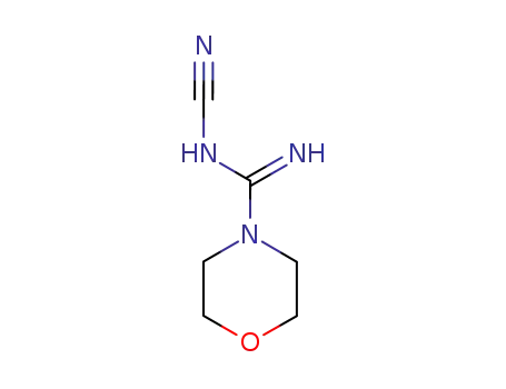 Molecular Structure of 18413-22-4 (4-Morpholinecarboximidamide,  N-cyano-)