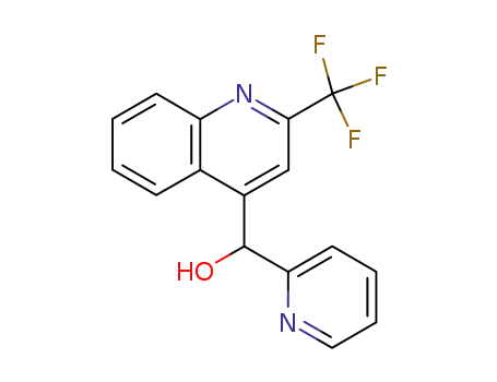 Molecular Structure of 18706-55-3 (alpha-2-Pyridyl-4-[2-trifluoromethylquinoline]methanol)