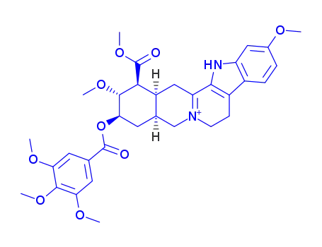 Molecular Structure of 20370-94-9 ((16beta,17alpha,18beta,20alpha)-11,17-dimethoxy-16-(methoxycarbonyl)-18-[(3,4,5-trimethoxybenzoyl)oxy]-3,4-didehydroyohimban-4-ium)