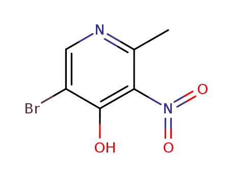 Molecular Structure of 18615-84-4 (5-BroMo-2-Methyl-3-nitro-4-pyridinol)
