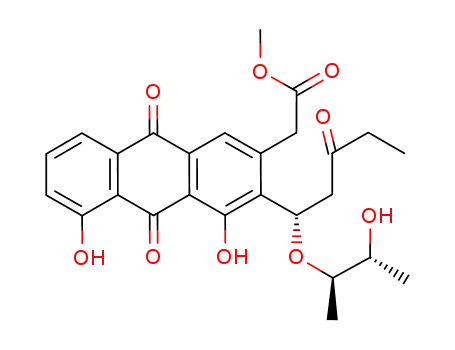 {4,5-Dihydroxy-3-[(S)-1-((1R,2R)-2-hydroxy-1-methyl-propoxy)-3-oxo-pentyl]-9,10-dioxo-9,10-dihydro-anthracen-2-yl}-acetic acid methyl ester