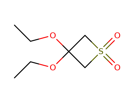 Molecular Structure of 18487-59-7 (3,3-diethoxythietane 1,1-dioxide)