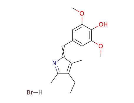 Phenol,4-[(4-ethyl-3,5-dimethyl-2H-pyrrol-2-ylidene)methyl]-2,6-dimethoxy-,hydrobromide (1:1) cas  16176-30-0