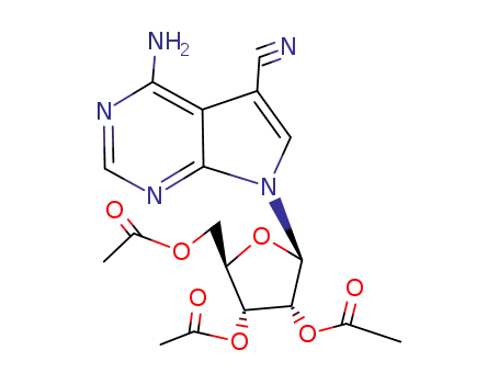 4-amino-5-cyano-7-(2,3,5-tri-O-acetyl-β-D-ribofuranosyl)pyrrolo<2,3-d>pyrimidine