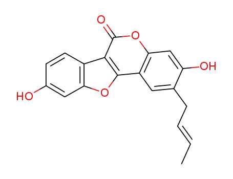 (E)-2-(but-2-enyl)-3,9-dihydroxy-6H-benzofuro[3,2-c]chromen-6-one