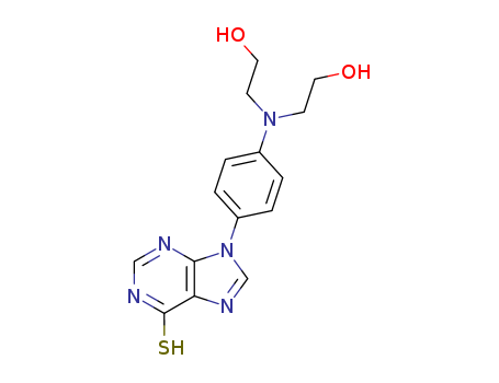 6H-Purine-6-thione,9-[4-[bis(2-hydroxyethyl)amino]phenyl]-1,9-dihydro- cas  16208-03-0