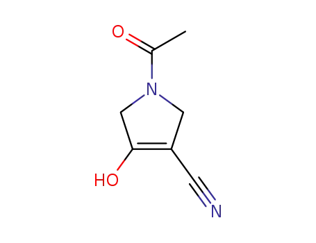 Molecular Structure of 18721-38-5 (1-ACETYL-4-HYDROXY-2,5-DIHYDRO-1H-PYRROLE-3-CARBONITRILE)