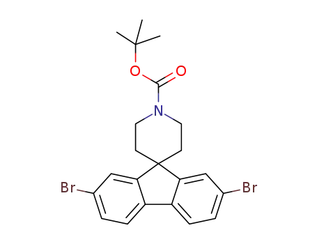 Molecular Structure of 1616113-98-4 (tert-butyl 2,7-dibromospiro[fluorene-9,4'-piperidine]-1'-carboxylate)