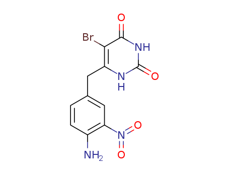 2,4(1H,3H)-Pyrimidinedione,6-[(4-amino-3-nitrophenyl)methyl]-5-bromo- cas  18469-49-3