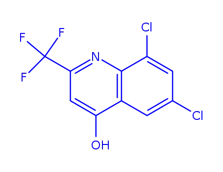 Molecular Structure of 18706-23-5 (6,8-DICHLORO-2-(TRIFLUOROMETHYL)QUINOLIN-4-OL)