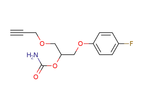 Molecular Structure of 16222-53-0 (1-(4-Fluorophenoxy)-3-(2-propynyloxy)-2-propanol carbamate)