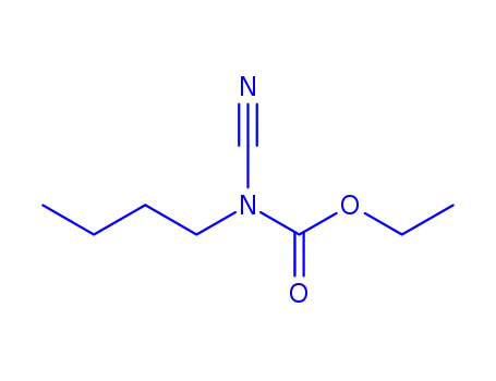 Molecular Structure of 187239-09-4 (Carbamic  acid,  butylcyano-,  ethyl  ester  (9CI))