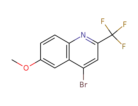 Molecular Structure of 18706-38-2 (4-Bromo-6-methoxy-2-(trifluoromethyl)quinoline)