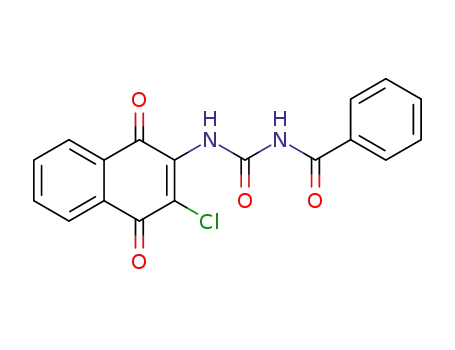Molecular Structure of 16223-53-3 (N-[(3-chloro-1,4-dioxo-1,4-dihydronaphthalen-2-yl)carbamoyl]benzamide)