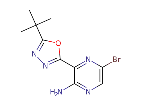 5-bromo-3-(5-tert-butyl-1,3,4-oxadiazol-2-yl)pyrazin-2-amine