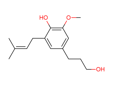 4-Hydroxy-3-methoxy-5-(3-methyl-2-butenyl)benzene-1-propanol