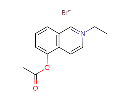 Molecular Structure of 16232-80-7 (5-(acetyloxy)-2-ethylisoquinolinium bromide)