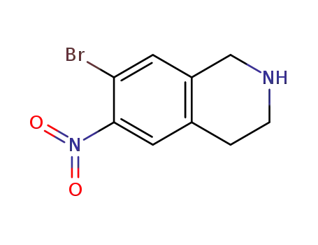 Molecular Structure of 186390-62-5 (7-bromo-6-nitro-1,2,3,4-tetrahydroisoquinoline)