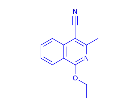 Molecular Structure of 161468-29-7 (4-Isoquinolinecarbonitrile,1-ethoxy-3-methyl-(9CI))