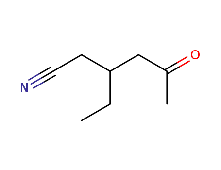 Molecular Structure of 18397-65-4 (Hexanenitrile, 3-ethyl-5-oxo- (8CI))