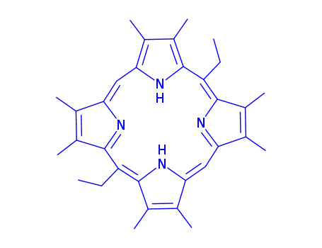 Molecular Structure of 184699-65-8 (21H,23H-porphine, 5,15-diethyl-2,3,7,8,12,13,17,18-octamethyl-)