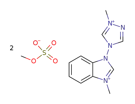 Molecular Structure of 98711-52-5 (1-methyl-3-(1-methyl-1,2,4-triazol-4-ylio)benzimidazolium bis-(methyl sulphate))