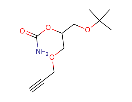 Molecular Structure of 16221-56-0 (1-(1,1-Dimethylethoxy)-3-(2-propynyloxy)-2-propanol carbamate)