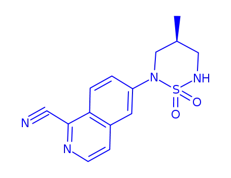 6-[(4S)-4-methyl-1,1-dioxido-1,2,6-thiadiazinan-2-yl]isoquinoline-1-carbonitrile