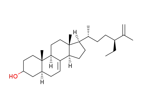 Molecular Structure of 6785-58-6 (Poriferast-7,25-dienol)
