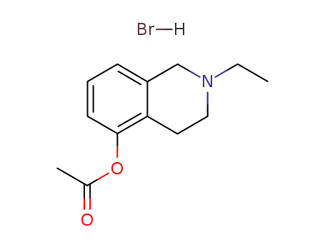 Molecular Structure of 16232-81-8 (5-(acetyloxy)-2-ethyl-1,2,3,4-tetrahydroisoquinolinium bromide)
