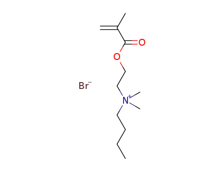 Molecular Structure of 66062-59-7 (N-(n-butyl)-N,N-dimethyl-N-[2-(methacryloyloxy)ethyl]ammoniumbromide)