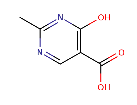 Molecular Structure of 18529-69-6 (4-HYDROXY-2-METHYLPYRIMIDINE-5-CARBOXYLIC ACID)
