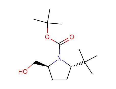 Molecular Structure of 366482-60-2 ((2S,5S)-N-Boc-5-tert-butylprolinol)