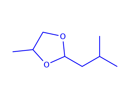 Molecular Structure of 18433-93-7 (2-ISOBUTYL-4-METHYL-1,3-DIOXOLANE)