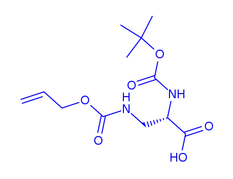 Molecular Structure of 161561-83-7 (BOC-DAP(ALOC)-OH)