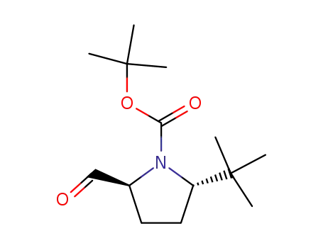 Molecular Structure of 366482-61-3 (2-<i>tert</i>-butyl-5-formyl-pyrrolidine-1-carboxylic acid <i>tert</i>-butyl ester)