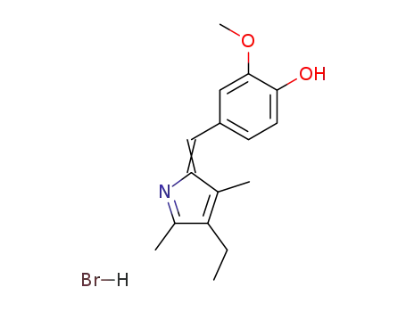 Molecular Structure of 16176-29-7 ((4E)-4-[(4-ethyl-3,5-dimethyl-1H-pyrrol-2-yl)methylidene]-2-methoxycyclohexa-2,5-dien-1-one)