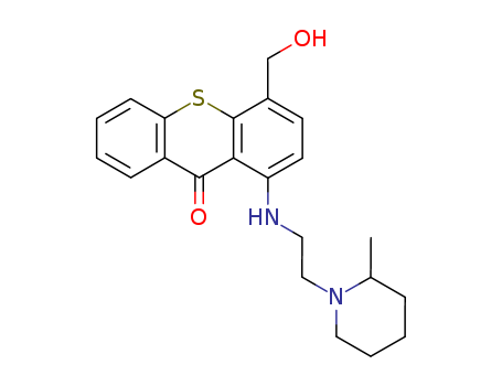 9H-Thioxanthen-9-one,4-(hydroxymethyl)-1-[[2-(2-methyl-1-piperidinyl)ethyl]amino]- cas  16140-28-6