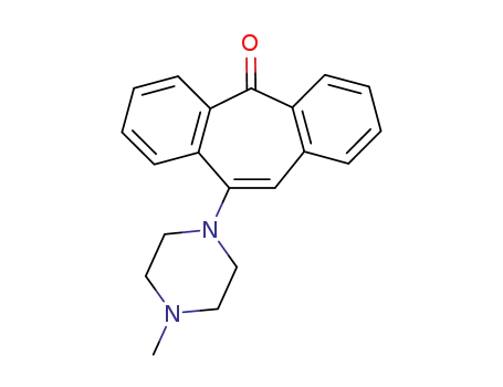 Molecular Structure of 16171-52-1 (10-(4-methyl-1-piperazinyl)-5H-dibenzo[a,d]cyclohepten-5-one)