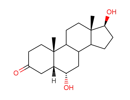 Molecular Structure of 51467-36-8 (6α,17β-Dihydroxy-5β-androstan-3-one)