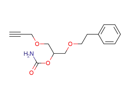 1-(2-フェニルエトキシ)-3-(2-プロピニルオキシ)-2-プロパノールカルバマート