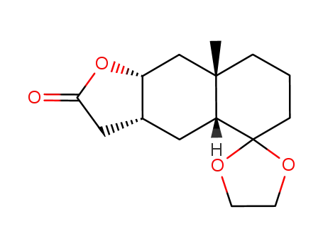(3aβ,4aβ,8aβ,9aβ)-5-ethylenedioxy-3a,4,4a,5,6,8,8a,9,9a-decahydro-8a-methylnaphtho<2,3-b>furan-2(3H)-one